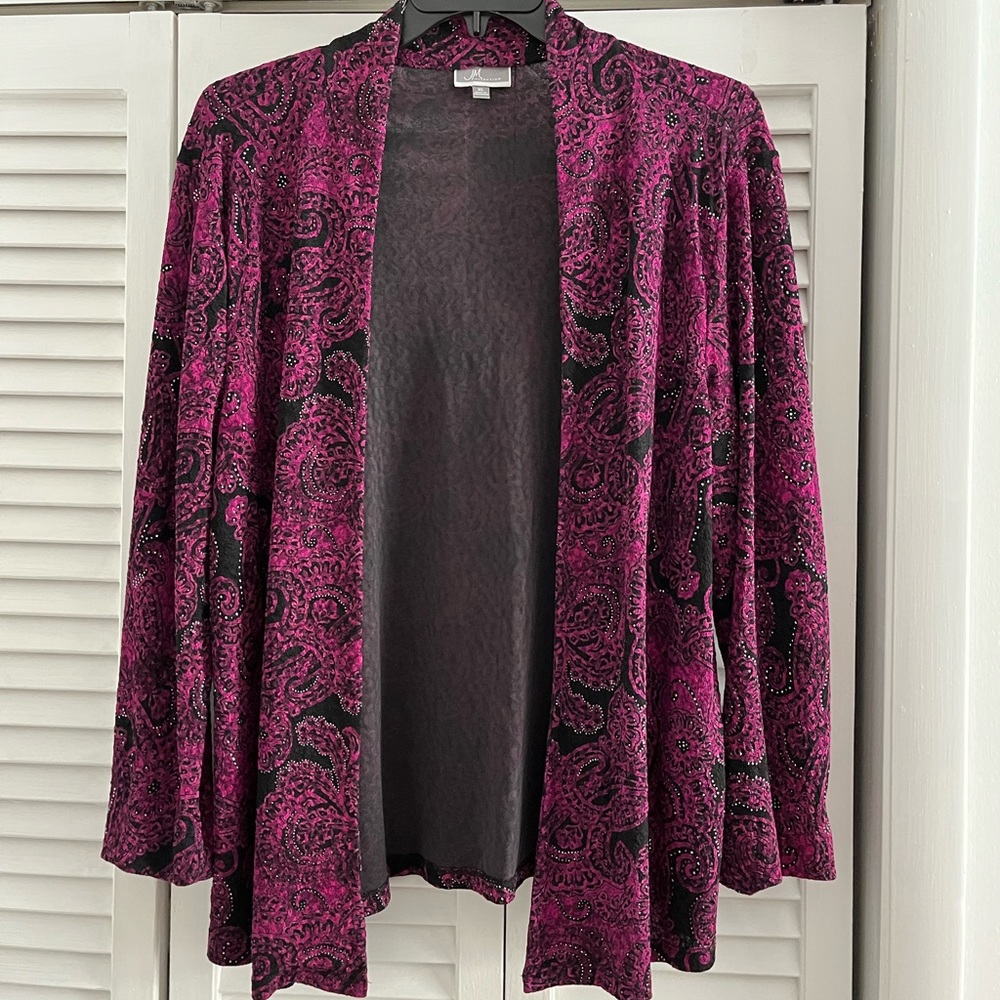 JM Collection Fuchsia and Black jacket